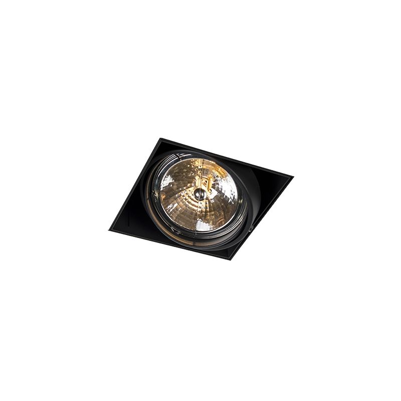 

+ Moderno Foco empotrable negro AR111 orientable trimless - ONEON Acero Cuadrada Adecuado para LED Max. 1 x 50 Watt - Qazqa