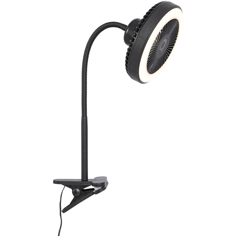 Dores - led Lampe de table avec bras flexible - 1 lumière - ø 17 cm - Noir - Moderne - éclairage intérieur - Salon i Chambre - Qazqa
