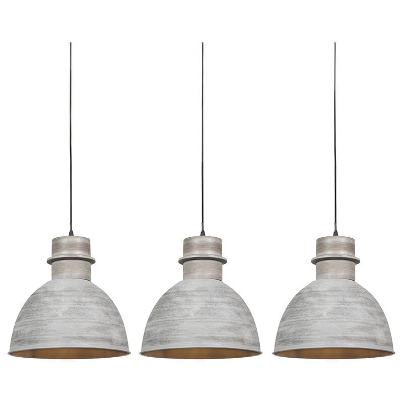 Dory - Suspension - 3 pièces - h 1300 mm - Gris - Moderne - éclairage intérieur - Salon i Chambre i Cuisine i Salle à manger - Qazqa