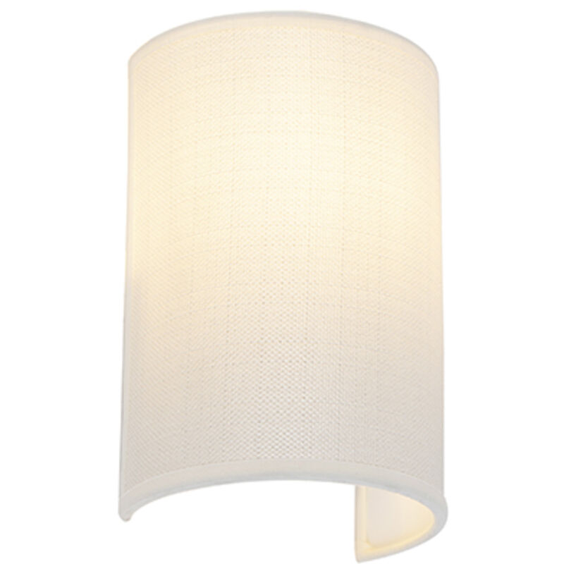 Qazqa - drum - led Applique murale - 1 lumière - l 13 cm - Blanc - Moderne - éclairage intérieur - Salon i Chambre i Cuisine i Salle à manger