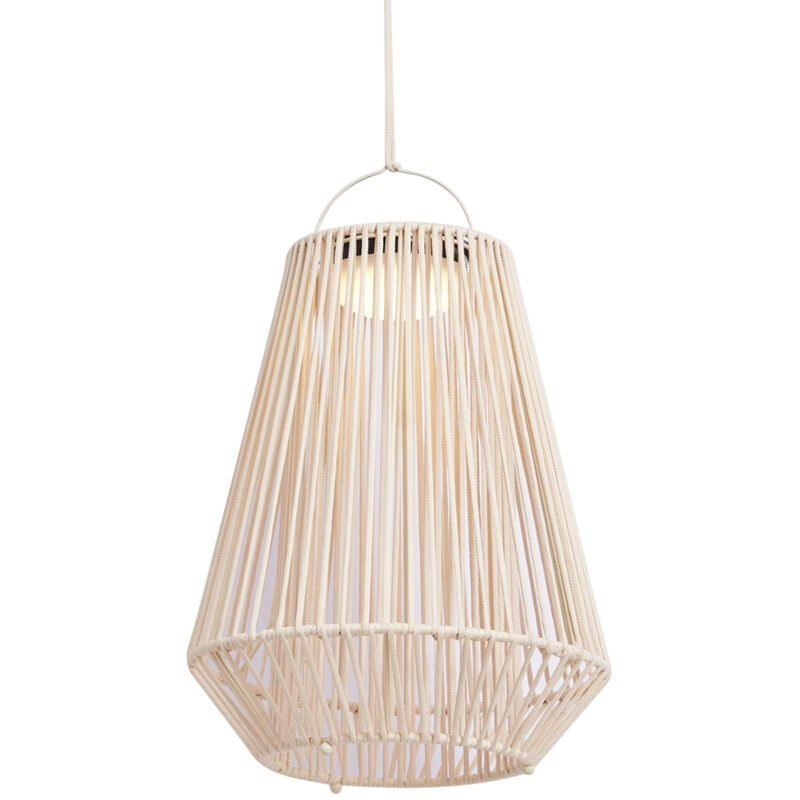 Duca - led Dimmable Lampe de Table sans fil rechargeable usb solaire variateur inclus - 1 lumière - ø 32 cm - Beige - Bohème - éclairage extérieur