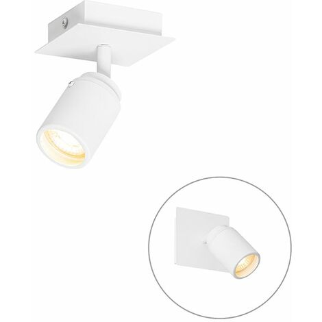 QAZQA ducha - Applique et plafonnier - 1 lumière - L 10 cm - Blanc - Moderne - éclairage intérieur - Salle de bains