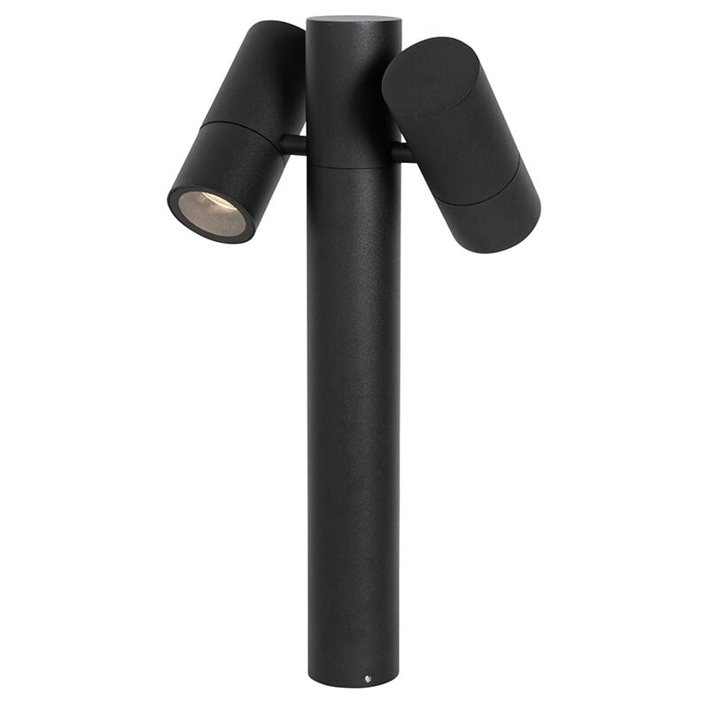 Duo - Lampe sur pied extérieur - 2 lumière - l 25 cm - Noir - Moderne - éclairage extérieur - Qazqa