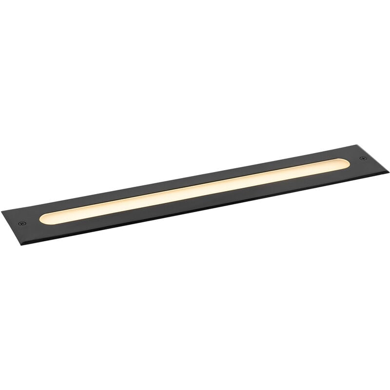 Qazqa - eline - led Spot encastrable de sol - 1 lumière - l 50 cm - Noir - Moderne - éclairage extérieur