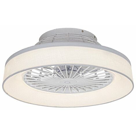 QAZQA emily - LED Ventilateur de plafond - 1 lumière - Ø 47 cm - Blanc - Moderne - éclairage intérieur - Salon I Chambre I Cuisine I Salle à manger