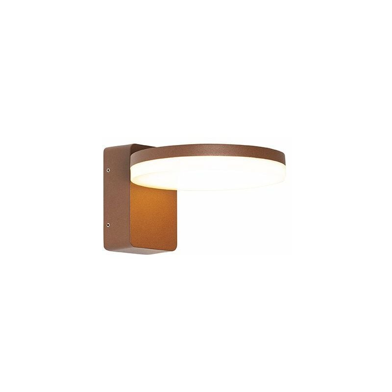 Esmee - led Applique murale - 1 lumière - l 16.5 cm - Brun rouille - Moderne - éclairage extérieur - Qazqa