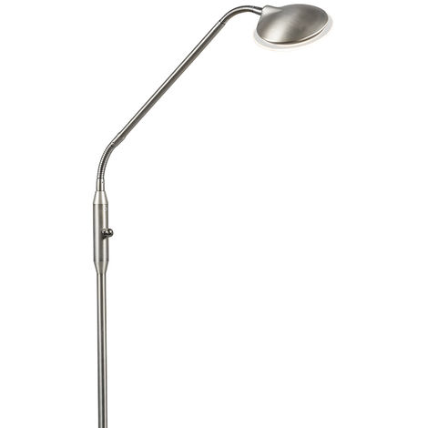 QAZQA eva - LED Dimmable Lampe de lecture variateur inclus - 1 lumière - H 1490 mm - Acier - Moderne - éclairage intérieur - Salon I Chambre