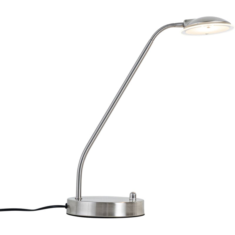 Eva - led Dimmable Lampe de table variateur inclus - 1 lumière - l 16 cm - Acier - Moderne - éclairage intérieur - Salon i Chambre i Cuisine i Salle