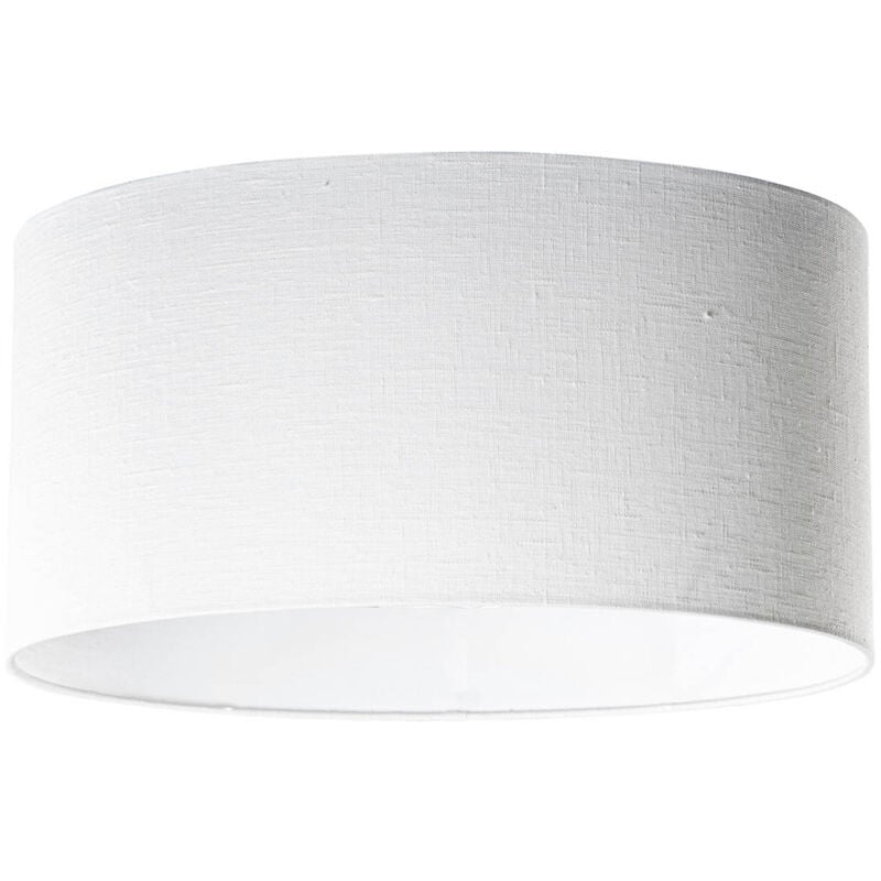 Extra schuin linnen - Abatjour - l 50 cm - Blanc - Moderne - - Qazqa