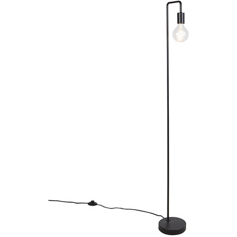 QAZQA facil - Lampadaire - 1 lumière - H 1450 mm - Noir - Moderne - éclairage intérieur - Salon I Chambre I Cuisine I Salle à manger