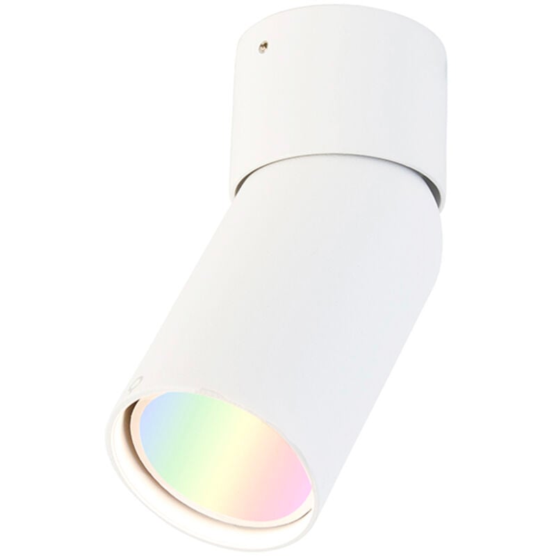 Qazqa - falo - led Dimmable Spot plafond, plafonnier variateur inclus - 1 lumière - l 10.8 cm - Blanc - Moderne - éclairage intérieur - Salon i