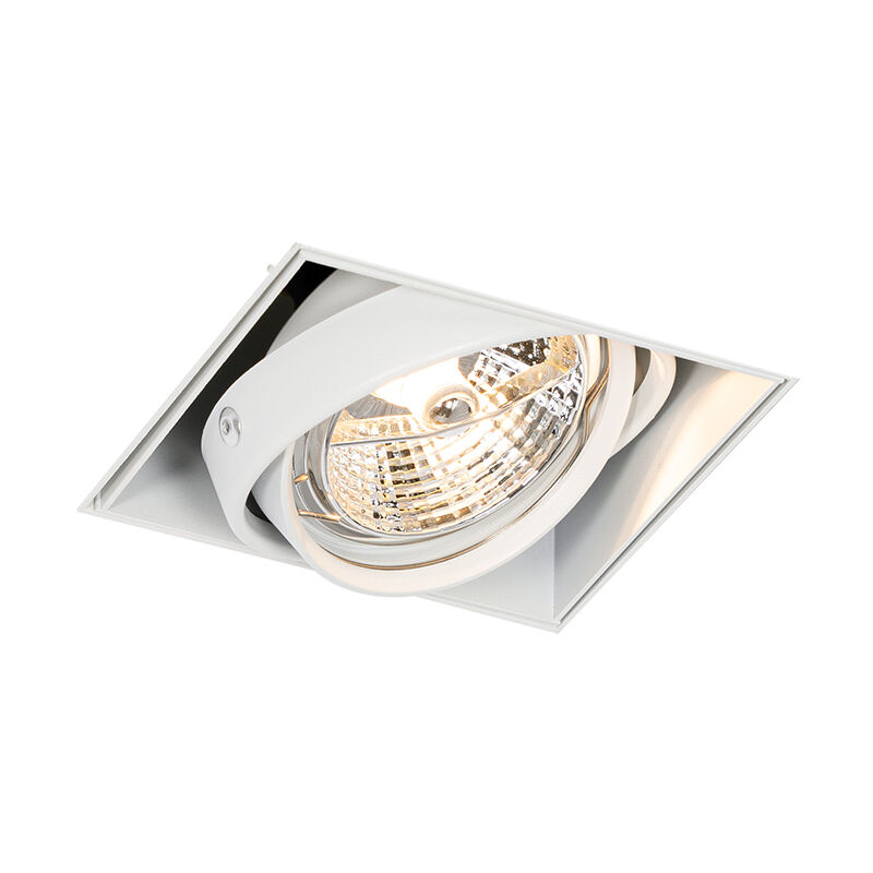 Image of QAZQA Faretto da incasso oneon trimless 70 - Moderno - Acciaio - Bianco - Quadrato Max. 1 x Watt - Bianco