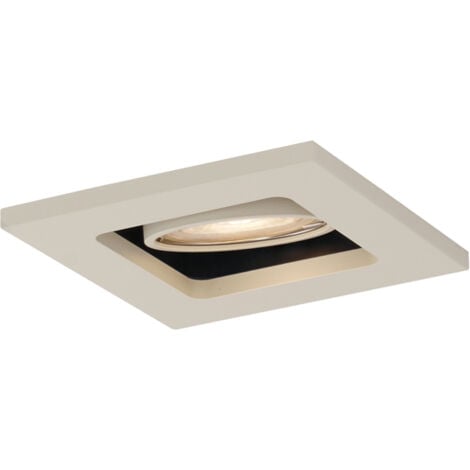 QAZQA Faretto da incasso qure - Moderno - Alluminio - Beige - Quadrato Max. 1 x Watt