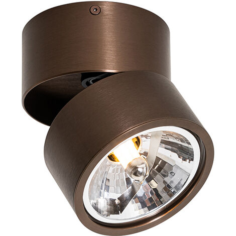 QAZQA Faretto go nine - Design - Alluminio - Bronzo - Tondo Max. 1 x Watt