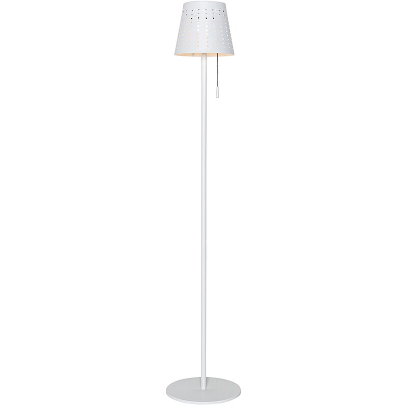 Ferre - led Dimmable Lampadaire sans fil rechargeable usb solaire variateur inclus - 1 lumière - ø 18 cm - Blanc - Design - éclairage extérieur