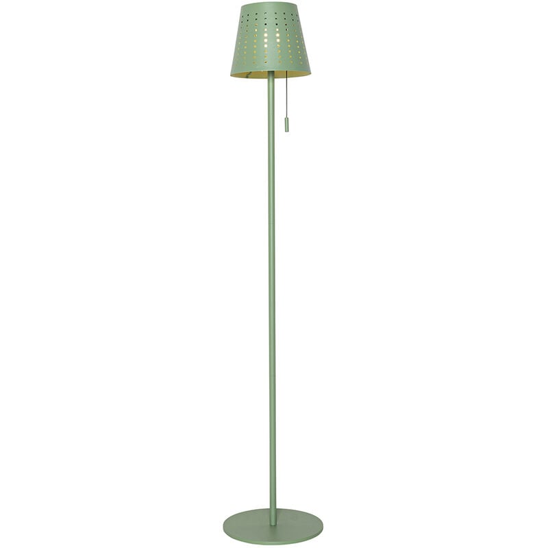 Ferre - led Dimmable Lampadaire sans fil rechargeable usb solaire variateur inclus - 1 lumière - ø 18 cm - Vert - Design - éclairage extérieur - Qazqa