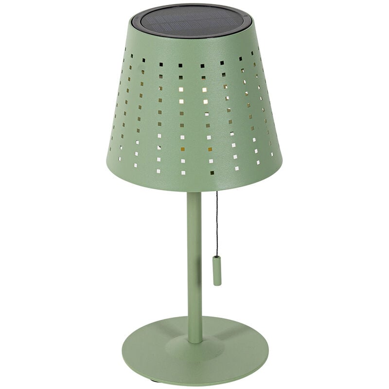 QAZQA ferre - LED Dimmable Lampe de Table sans fil rechargeable usb solaire variateur inclus - 1 lumière - Ø 14 cm - Vert - Design - éclairage