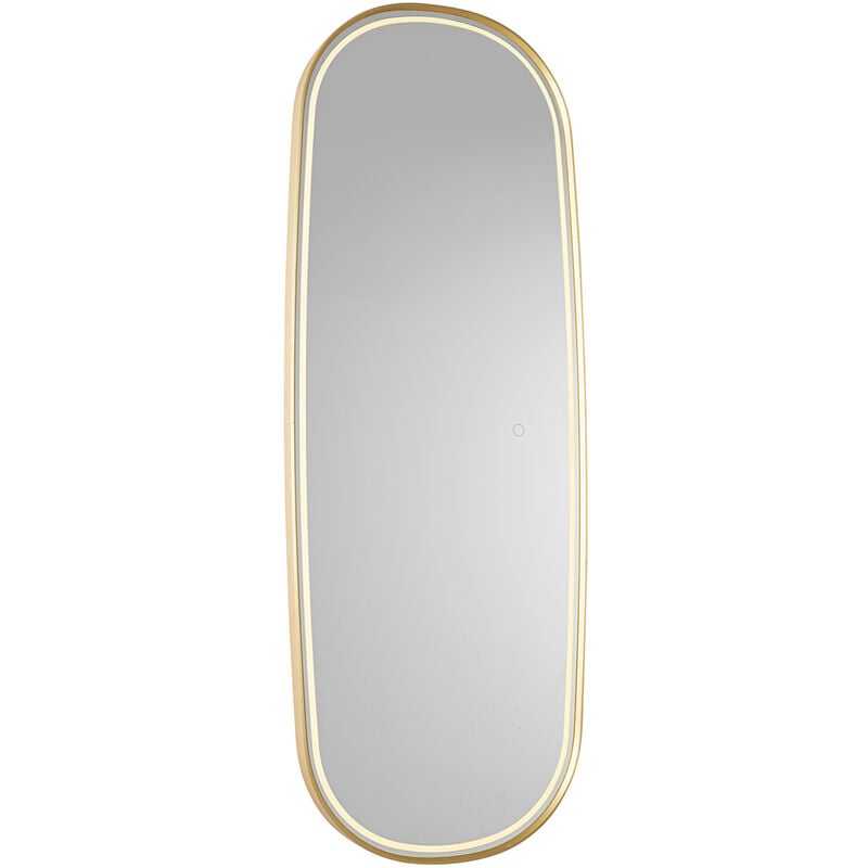 Qazqa - geraldien - led Dimmable Eclairage miroir variateur inclus - 1 lumière - l 45 cm - Doré - Moderne - éclairage intérieur - Salle de bains