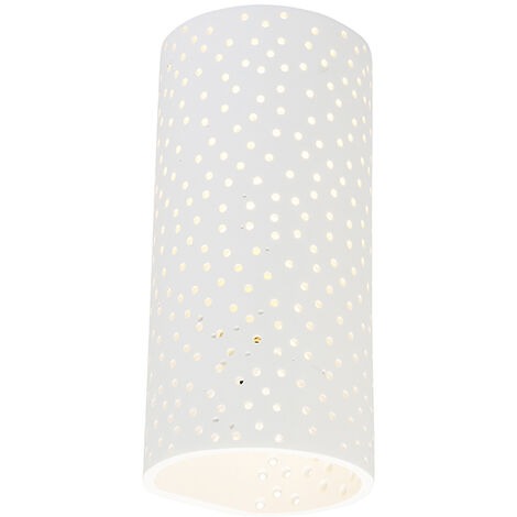 QAZQA gipsy - Applique murale Industriel - 1 lumière - H 240 mm - Blanc - Rustique - Éclairage intérieur - Salon I Chambre I Cuisine I Salle à manger - Blanc