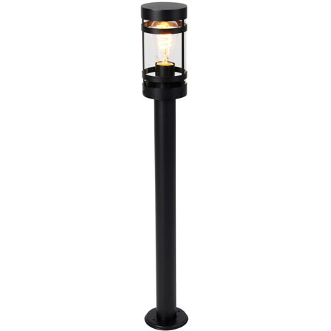QAZQA gleam - LED Dimmable Lampe sur pied extérieur variateur inclus - 1 lumière - Ø 10.2 cm - Noir - Moderne - éclairage extérieur