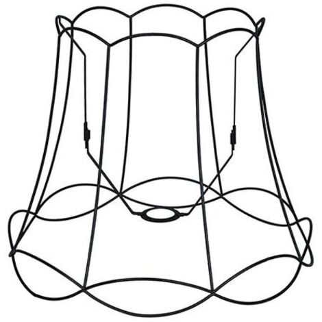 QAZQA granny frame - Abatjour - Ø 450 mm - Noir - Rétro -