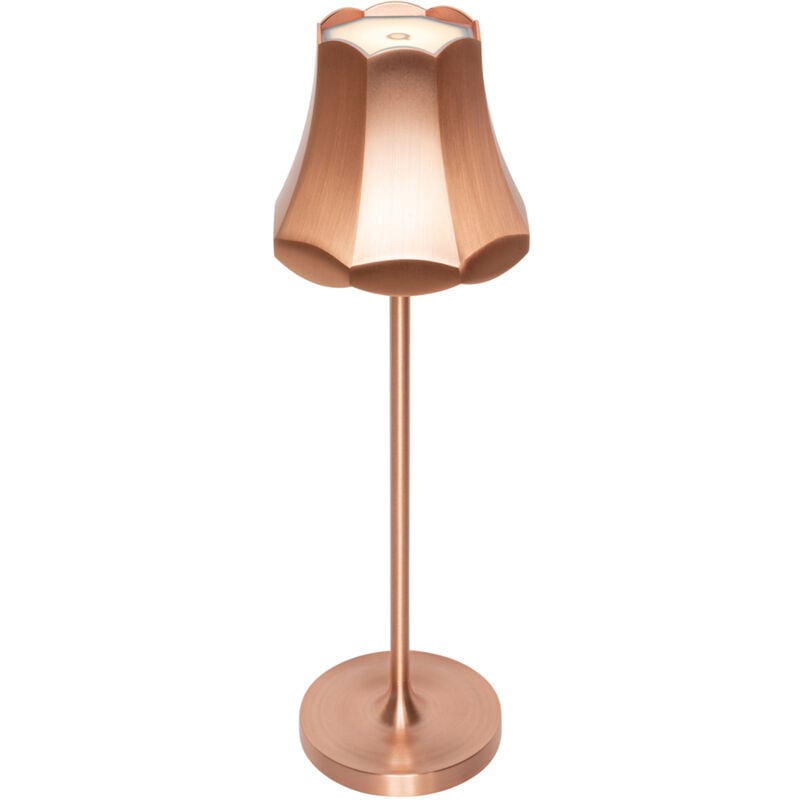 Granny retro - led Dimmable Lampe de Table sans fil rechargeable usb variateur inclus - 1 lumière - ø 11.6 cm - Cuivre - Rétro - éclairage extérieur