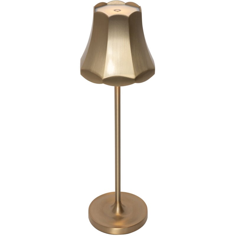 Qazqa - granny retro - led Dimmable Lampe de Table sans fil rechargeable usb variateur inclus - 1 lumière - ø 11.6 cm - Doré - Rétro - éclairage