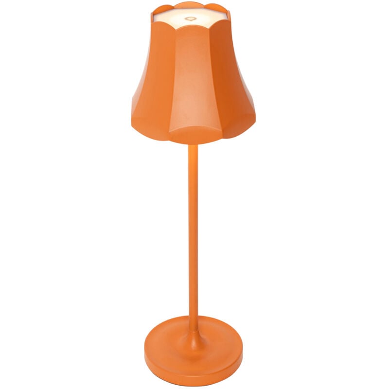 Granny retro - led Dimmable Lampe de Table sans fil rechargeable usb variateur inclus - 1 lumière - ø 11.6 cm - Orange - Rétro - éclairage extérieur