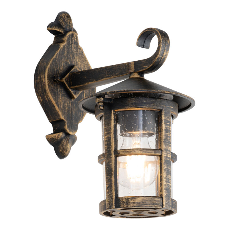 Herb - Applique murale - 1 lumière - h 29.4 cm - Doré - Classique/Antique - éclairage extérieur - Qazqa