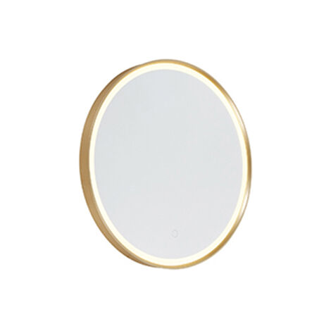 QAZQA Illuminazione per specchio miral - Moderno - Vetro,Alluminio - Oro - Tondo (non sostituibile) LED Max. 1 x 14 Watt - Oro