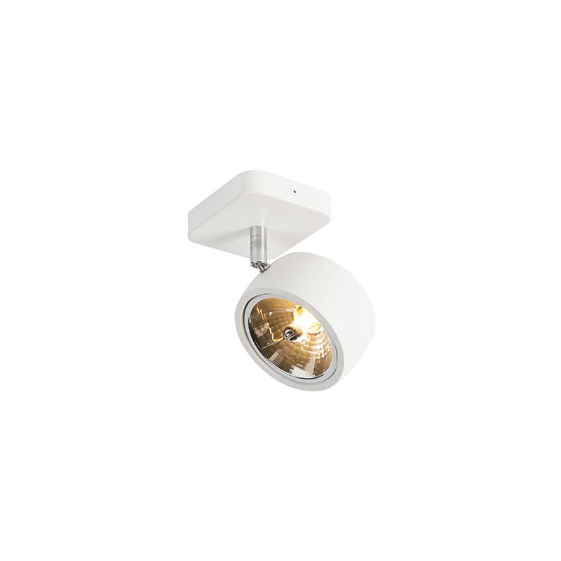 

QAZQA Industrial Foco moderno blanco orientable - GO Nine 1 Aluminio /Acero Redonda Adecuado para LED Max. 1 x 40 Watt