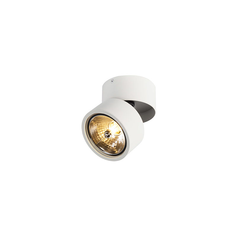 

QAZQA + Industrial Foco moderno blanco orientable - GO Nine Tubo Aluminio /Acero Redonda Adecuado para LED Max. 1 x 40 Watt