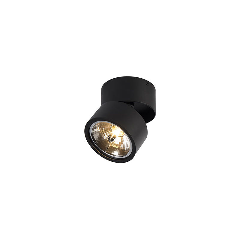 

QAZQA + Industrial Foco moderno negro orientable - GO Nine Tubo Aluminio /Acero Redonda Adecuado para LED Max. 1 x 40 Watt