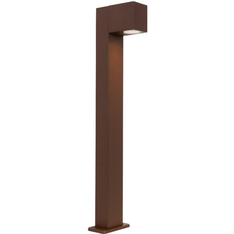 QAZQA + Industrial Lámpara de pie industrial para exteriores marrón óxido 65 cm IP44 - Baleno Aluminio /Vidrio Alargada Adecuado para LED Max. 1 x 11 Watt