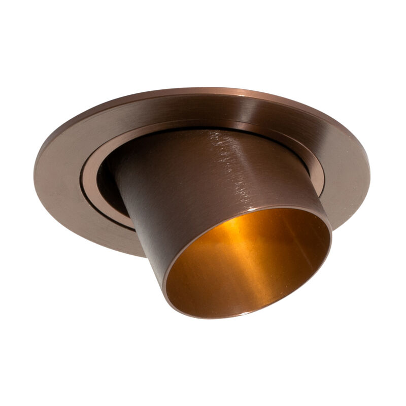 QAZQA installa - Spot encastrable - 1 lumière - Ø 7.7 cm - Bronze - Moderne - éclairage intérieur - Salon I Chambre I Cuisine I Salle à manger