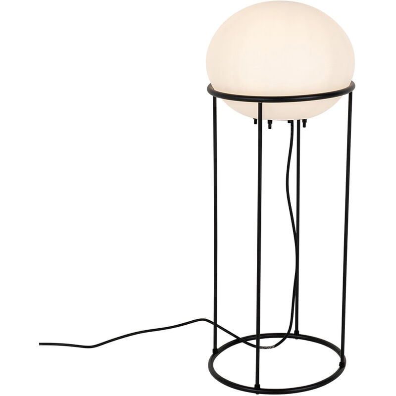 Jannie - Lampadaire - 1 lumière - ø 30 cm - Noir - Design - éclairage extérieur - Qazqa