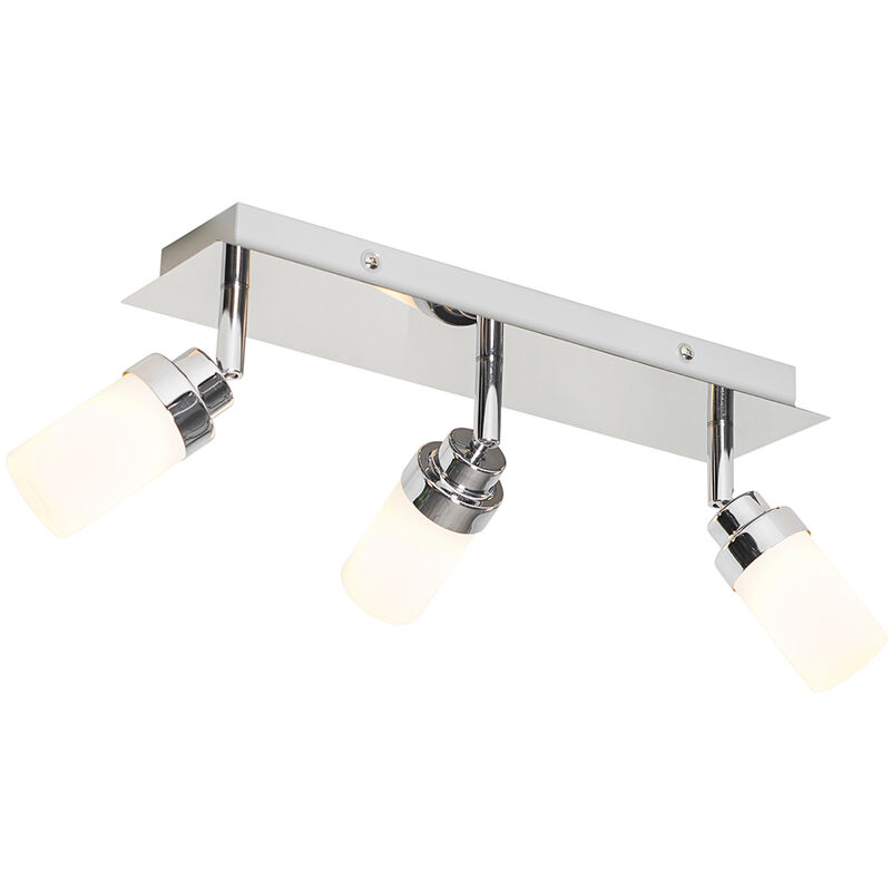 Japie - Applique murale - 3 lumière - l 35 cm - Acier - Moderne - éclairage intérieur - Salle de bains - Qazqa