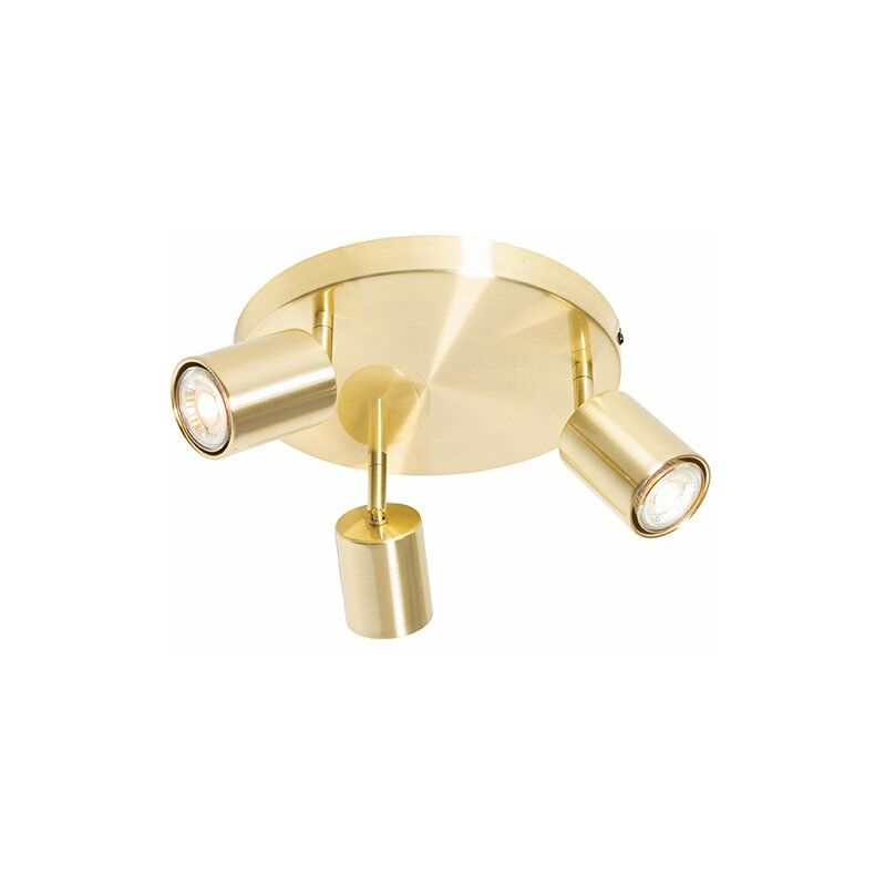 Java - Spot plafond, plafonnier - 3 lumière - ø 25 cm - Doré/Laiton - Moderne - éclairage intérieur - Salon i Chambre i Cuisine i Salle à manger