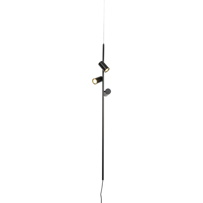 Jeana luxe - Suspension - 3 lumière - l 17 cm - Noir - Moderne - éclairage intérieur - Salon i Chambre i Cuisine i Salle à manger - Qazqa