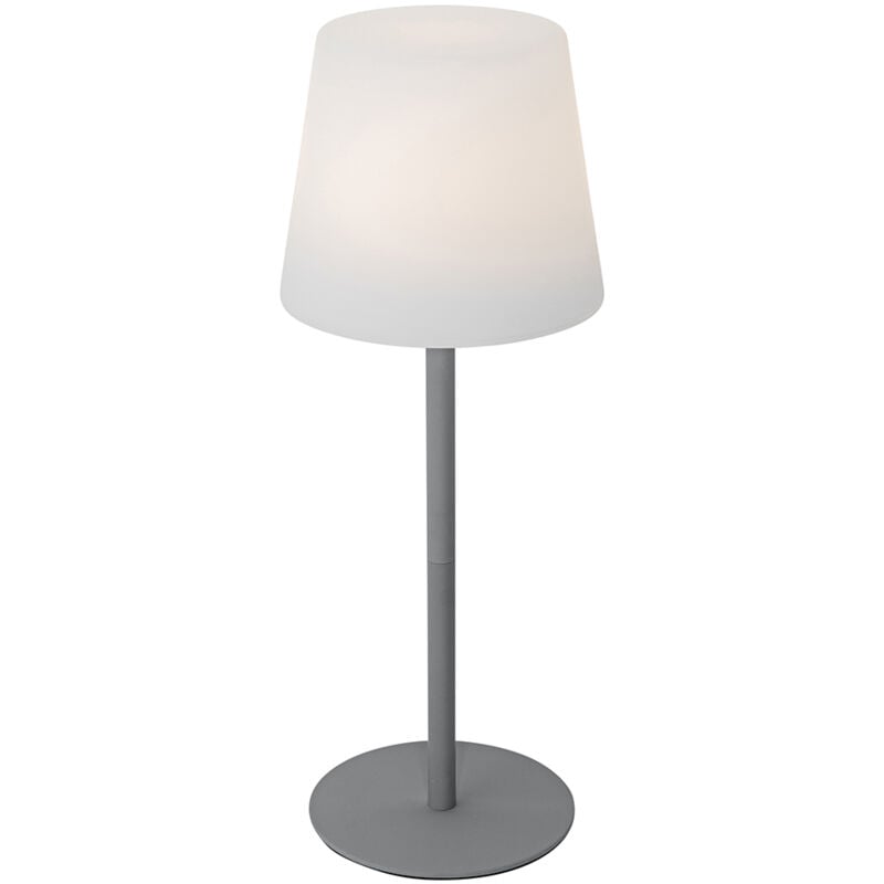 Qazqa - jude - led Dimmable Lampe de Table sans fil rechargeable usb variateur inclus - 1 lumière - ø 15 cm - Gris - Moderne - éclairage extérieur