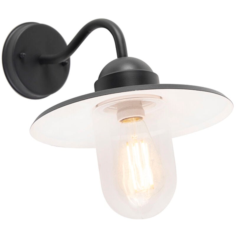 Kansas - led Applique murale - 1 lumière - l 29.4 cm - Gris foncé - Rustique - éclairage intérieur - Salle de bains - Qazqa