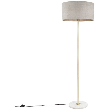 QAZQA Kaso - Lampadaire - 1 lumière - H 1650 mm - Gris - Moderne, Rétro - éclairage intérieur - Salon I Chambre I Cuisine I Salle à manger