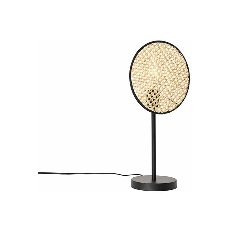 Qazqa - kata - Lampe de table - 1 lumière - ø 25 cm - Naturel - Oriental, Rustique - éclairage intérieur - Salon i Chambre i Cuisine i Salle à manger