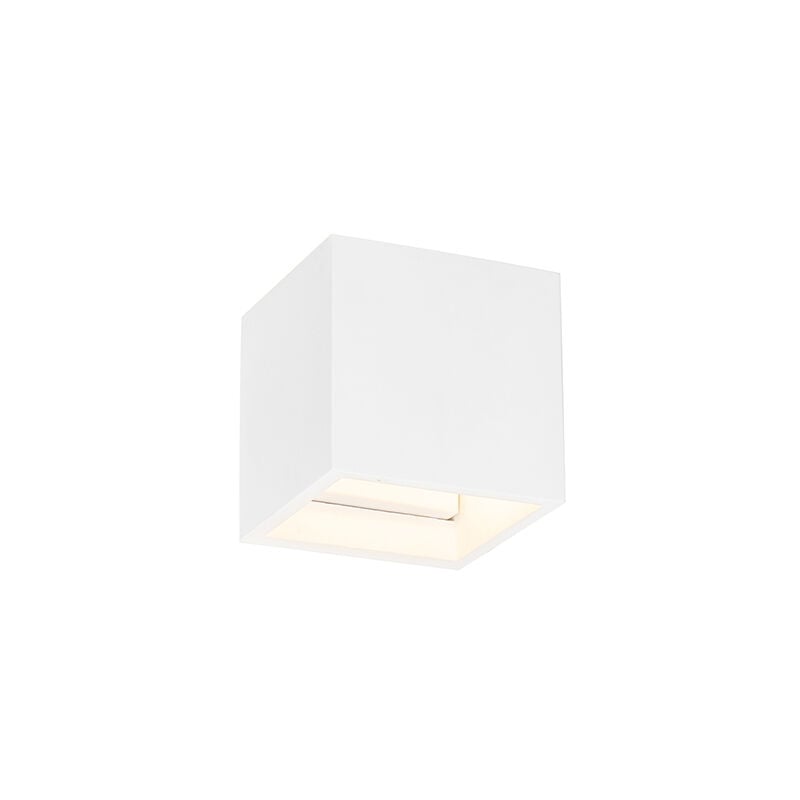 Qazqa - kaynovo - led Dimmable Applique murale variateur inclus - 1 lumière - l 11.5 cm - Blanc - Moderne - éclairage intérieur - Salon i Chambre i