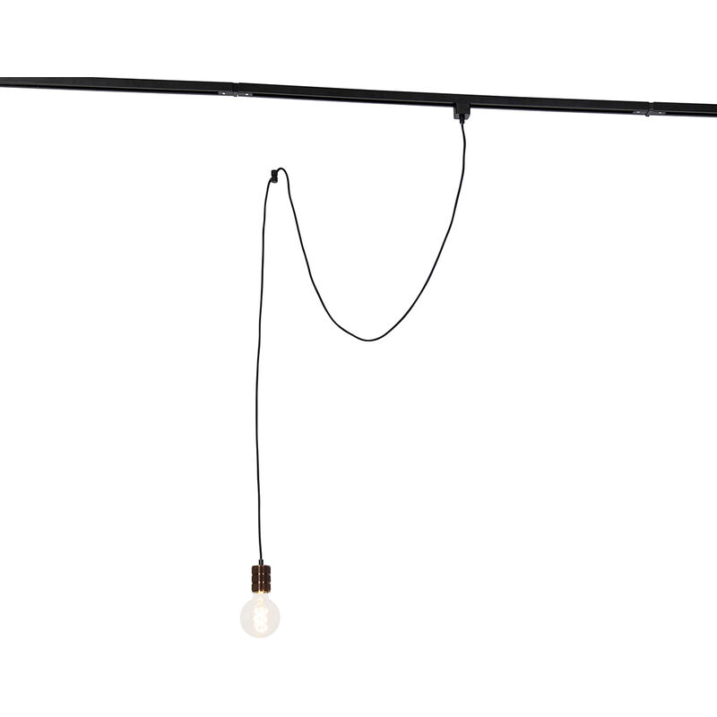 Image of Lampada a sospensione cavalux - Moderno - Acciaio,Plastico - Bronzo/Nero - Tondo Max. 1 x Watt - Bronzo - Qazqa