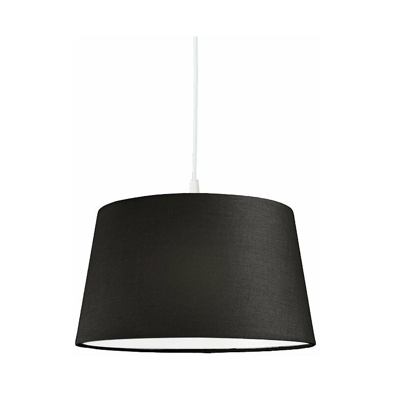 Image of QAZQA Lampada a sospensione hanglamp - Moderno - Plastico - Bianco/Nero - Tondo/Oblungo Max. 1 x Watt - Nero