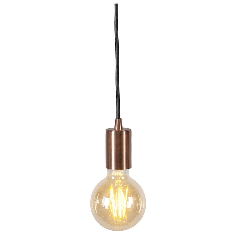 Image of Lampada a sospensione minimalista facil - Design - Acciaio - Rame - Cilindro Max. 1 x Watt - Rame - Qazqa