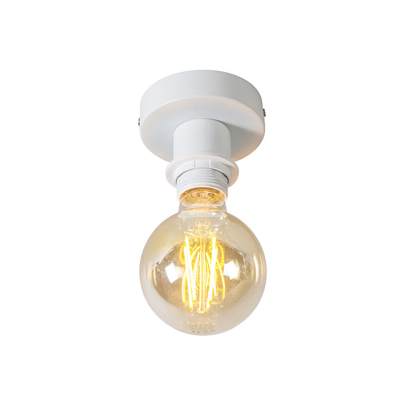 Image of Lampada da soffitto combi - Moderno - Acciaio - Bianco - Tondo Max. 1 x Watt - Bianco - Qazqa