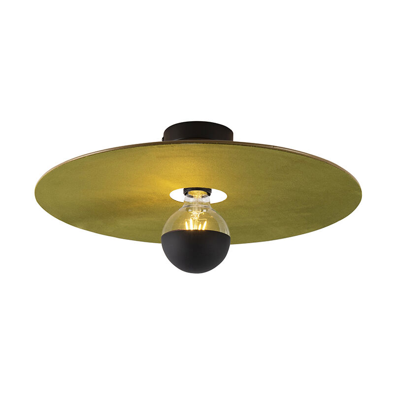 Image of Lampada da soffitto combi - Moderno - Acciaio,Tessuto - Verde/Nero - Tondo Max. 1 x Watt - Verde - Qazqa