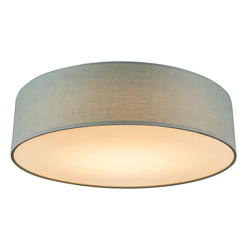 Image of Lampada da soffitto drum led - Moderno - Tessuto,Acciaio,Plastico - Verde - Tondo Max. 1 x 20 Watt - Verde - Qazqa